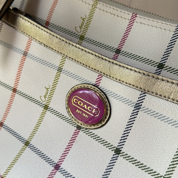 COACH Peyton purse Tattersall File Crossbody - Picture 3 of 10